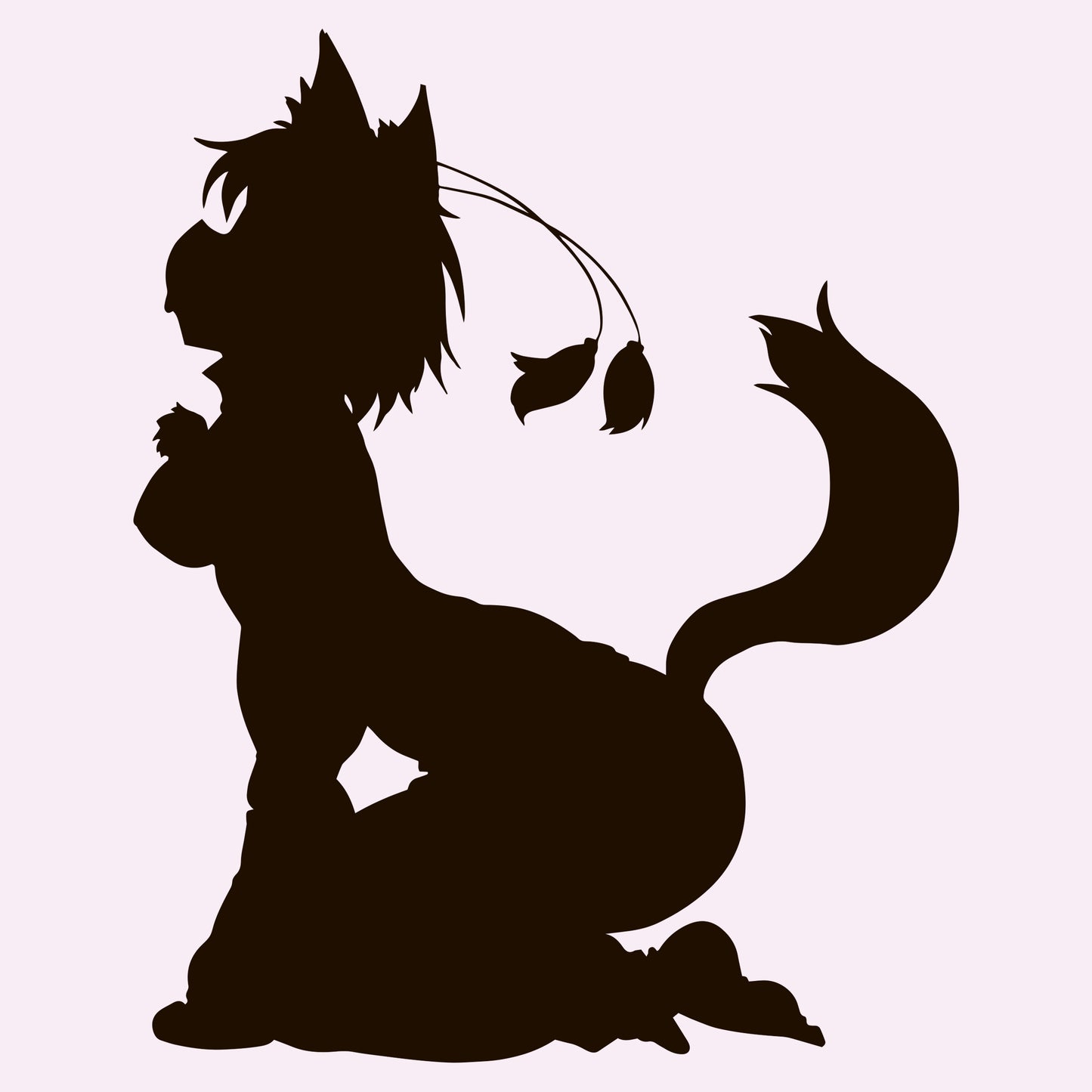 Anime Wall Decals Catgirl Silhouette - EC1097