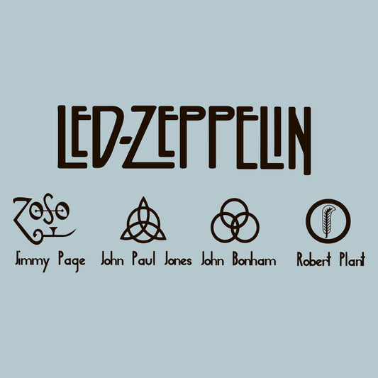 Led Zeppelin and four Symbols-Vinyl Decals EC-1140