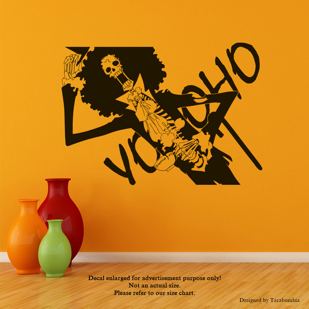 Anime One Piece Wall Decals Brook Stickers - EC1100