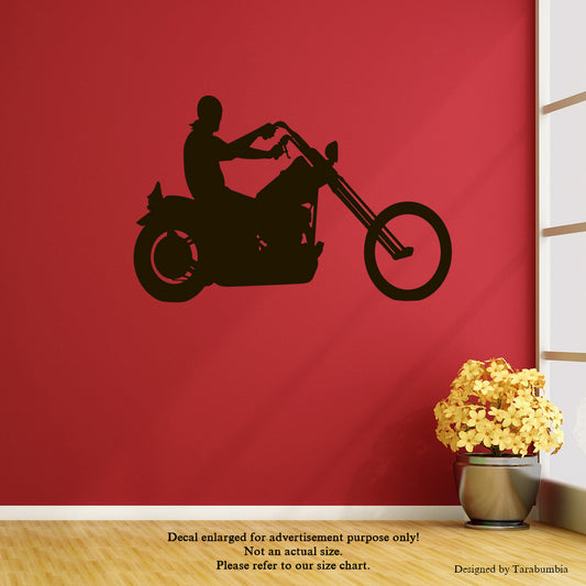 Chopper Motorcycle Silhouette-Vinyl Decals EC1202