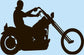 Chopper Motorcycle Silhouette-Vinyl Decals EC1202