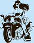 Sport Bikes Wall Decals Topless Girl On A Motorcycle Stickers -Vinyl Decals EC1204