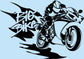 Sportbike Wall Decals Big Bike Stickers-Vinyl Decals EC1209