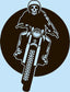 Motocross Wall Decals Skeleton On A Motorcycle-Vinyl Decals EC1211