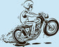 Bike Wall Decals Biker On A Motorcycle Stickers -Vinyl Decals EC1212