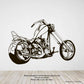 Custom Bike Chopper Wall Decals Motorcycle Stickers-Vinyl Decals EC1217