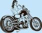 Chopper Bike Wall Decals Topless Girl On A Motorcycle-Vinyl Decals EC1220