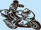 Motosport Wall Decals Biker On A Motorcycle Stickers-Vinyl Decals EC1221