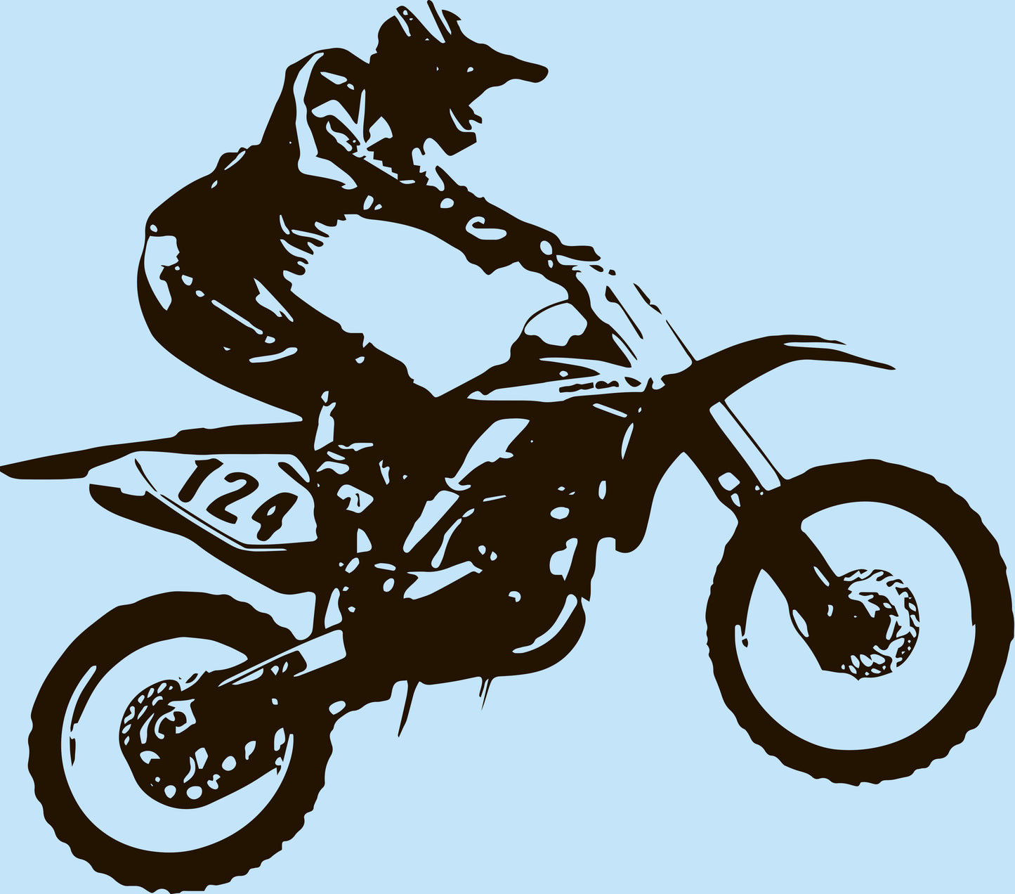 Motocross Wall Decals Dirt Bike Action Stickers-Vinyl Decals EC1224