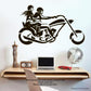 Motorcycle Wall Decals Man And Girl On The Bike Stickers-Vinyl Decals EC1226