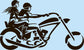 Motorcycle Wall Decals Man And Girl On The Bike Stickers-Vinyl Decals EC1226