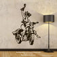 Stunt Bike Wall Decals Girl Stuntman On A Motorcycle -Vinyl Decals EC1228