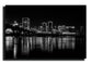 Richmond City View From FloodWall Black and White Canvas Print - Canvas