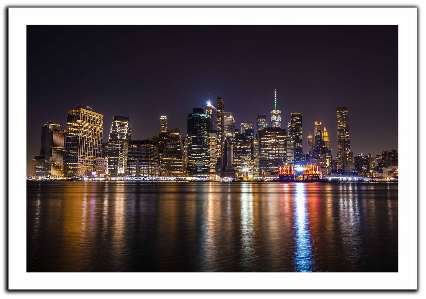 Manhattan at Night, New York City Overlook-Canvas