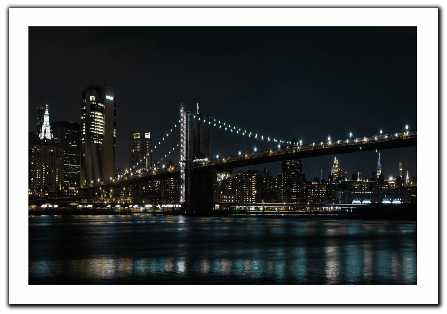 Brooklyn Bridge at Night Canvas Print