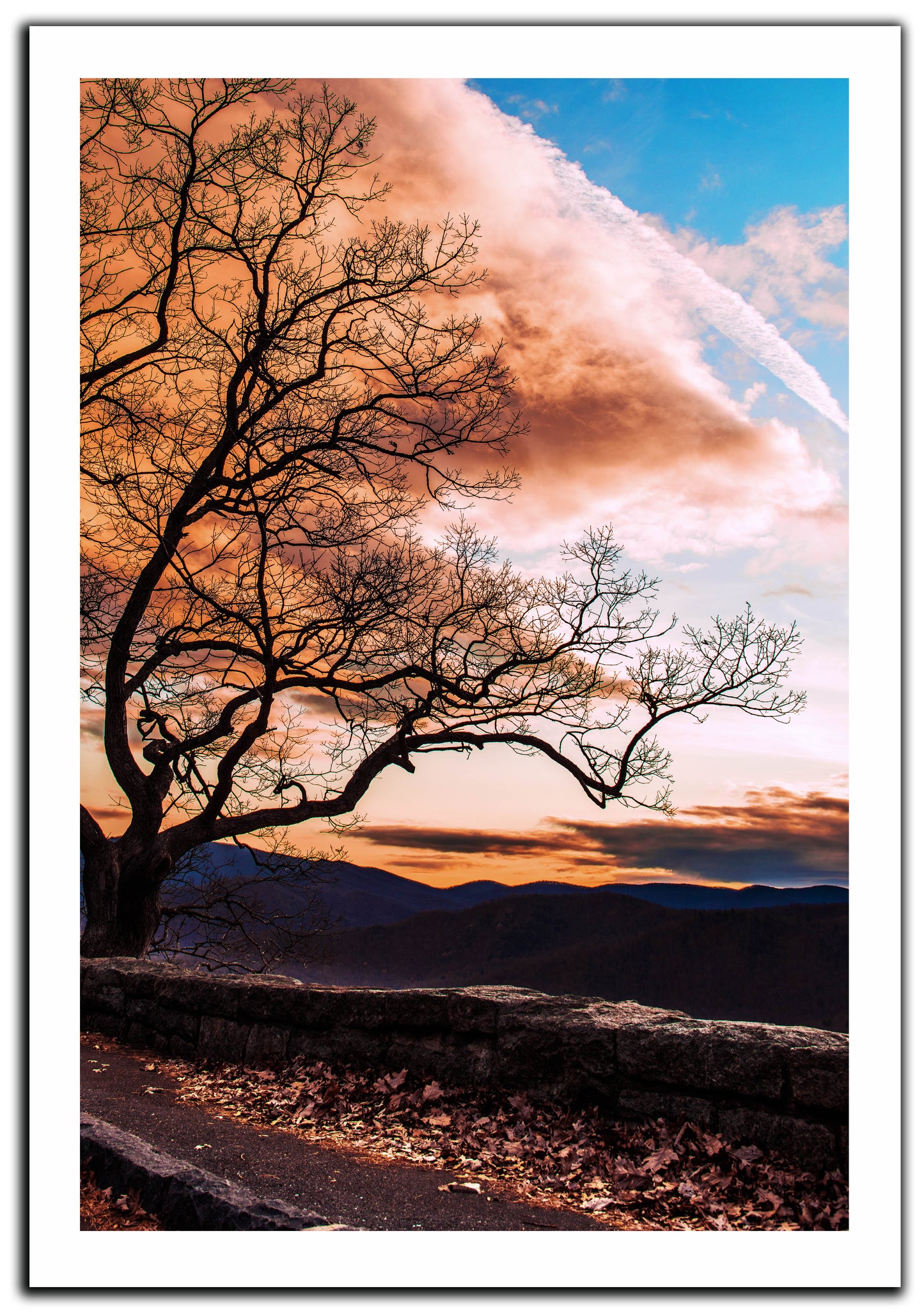 Sunset Over Blue Ridge Parkway, Virginia-Canvas