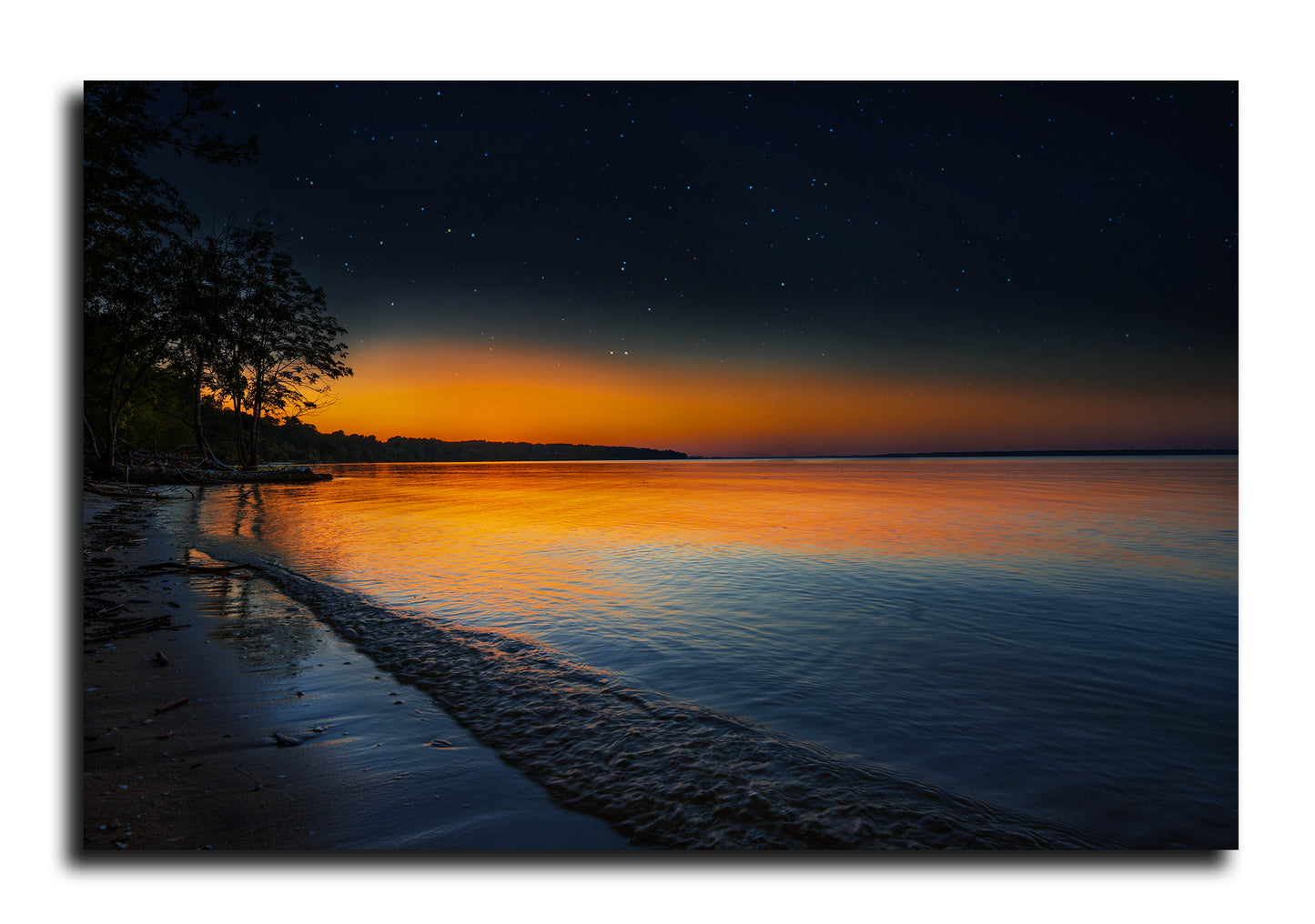 Sunset over james River Canvas