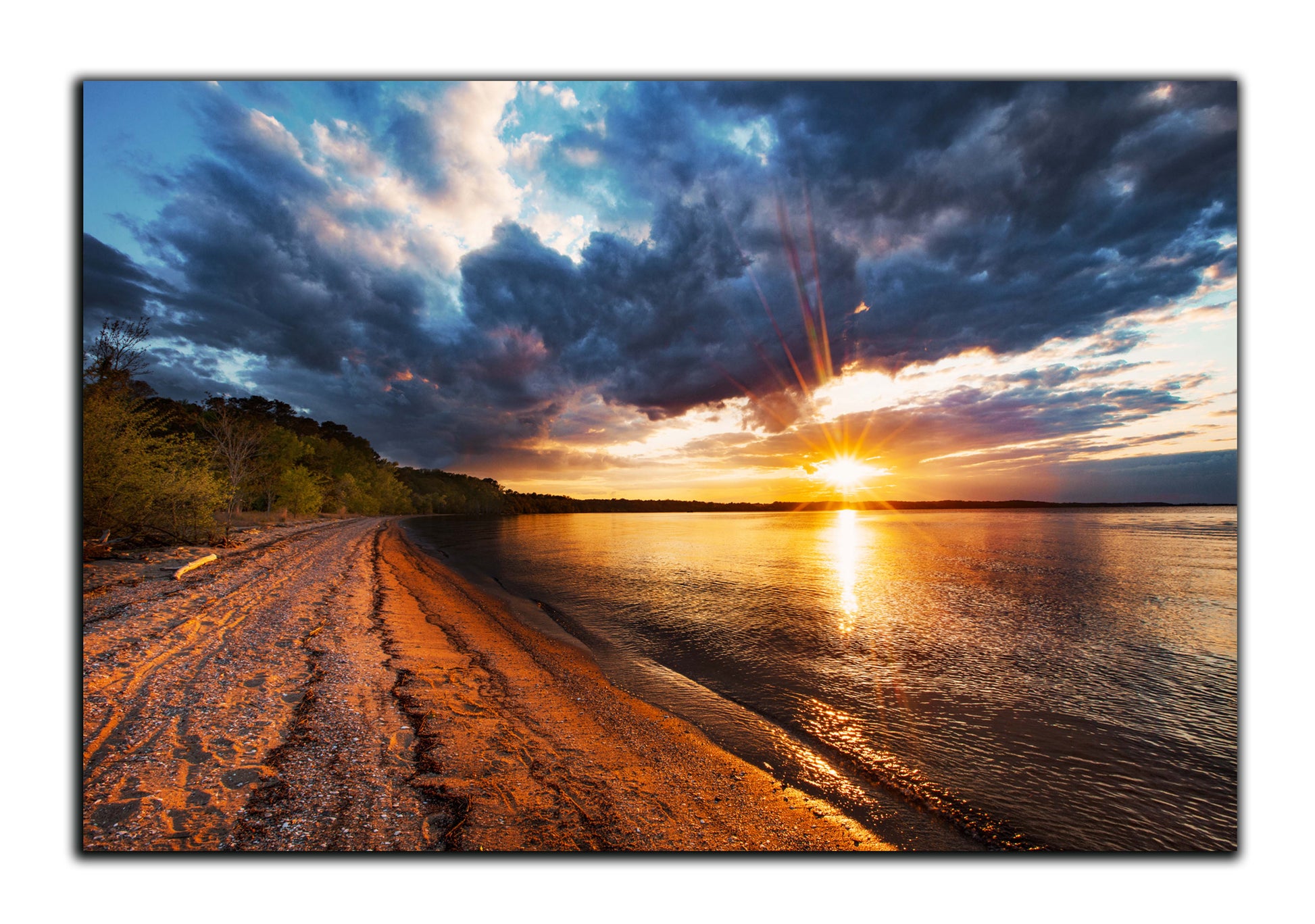 Sunset Over James River Canvas