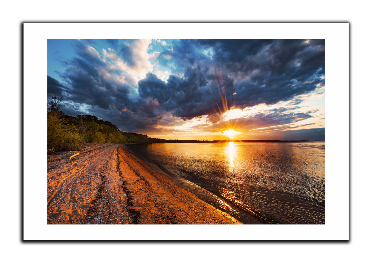 Sunset over James River in Virginia - Canvas PC0054